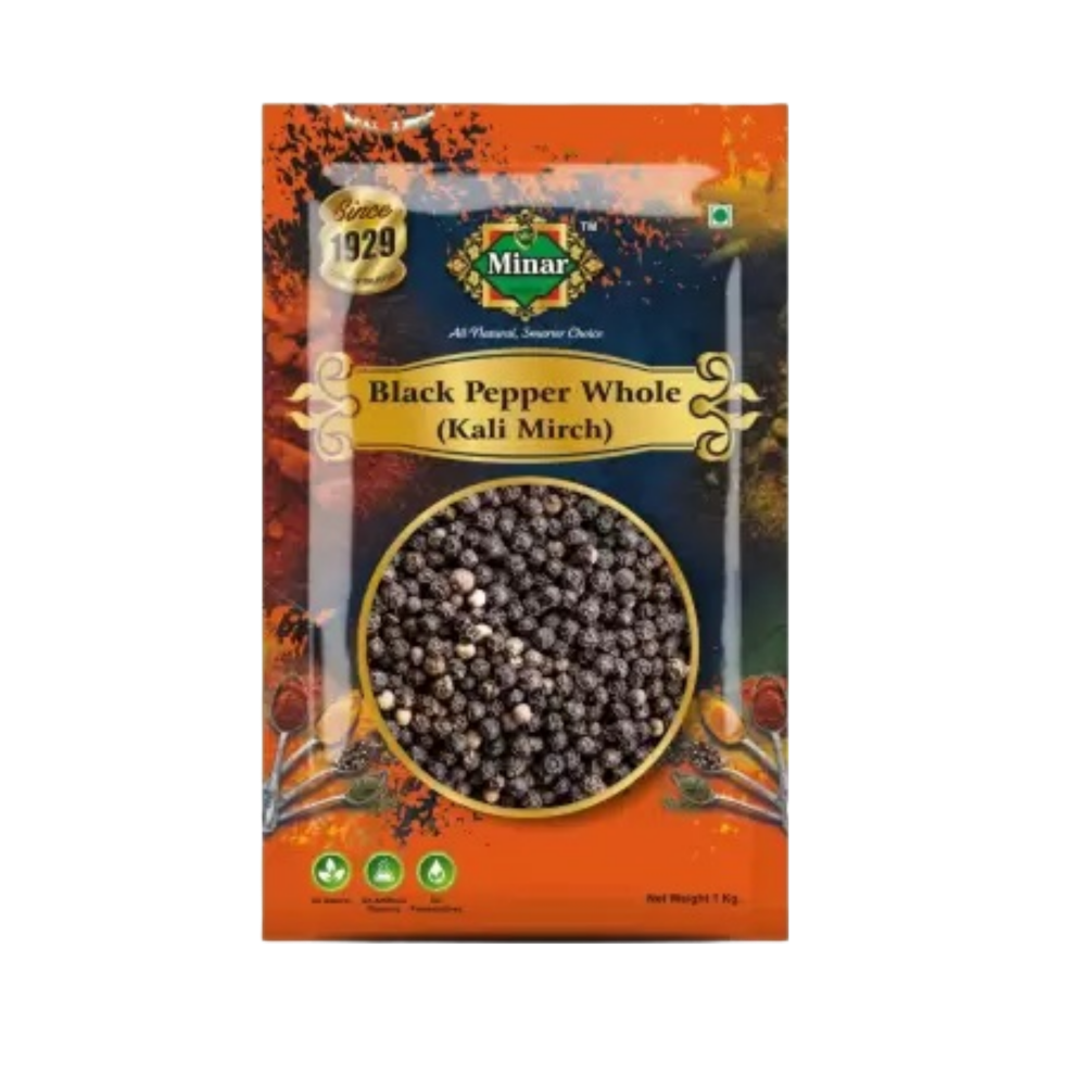 Minar 100% Natural Black Pepper (Kali Mirch) 1kg