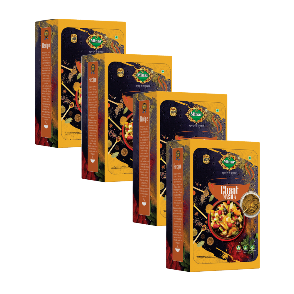 Minar 100% Natural Chat Masala 400g (Pack of 4-100g x 4)