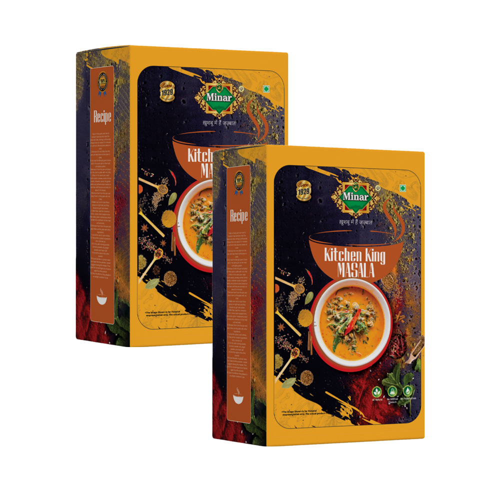 Minar 100% Natural Kitchen King masala 200g (Pack of 2- 100g x 2)